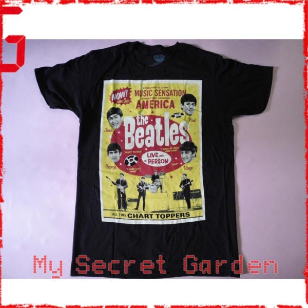 The Beatles - Chart Toppers Poster Official T Shirt ( Men L ) ***READY TO SHIP from Hong Kong***